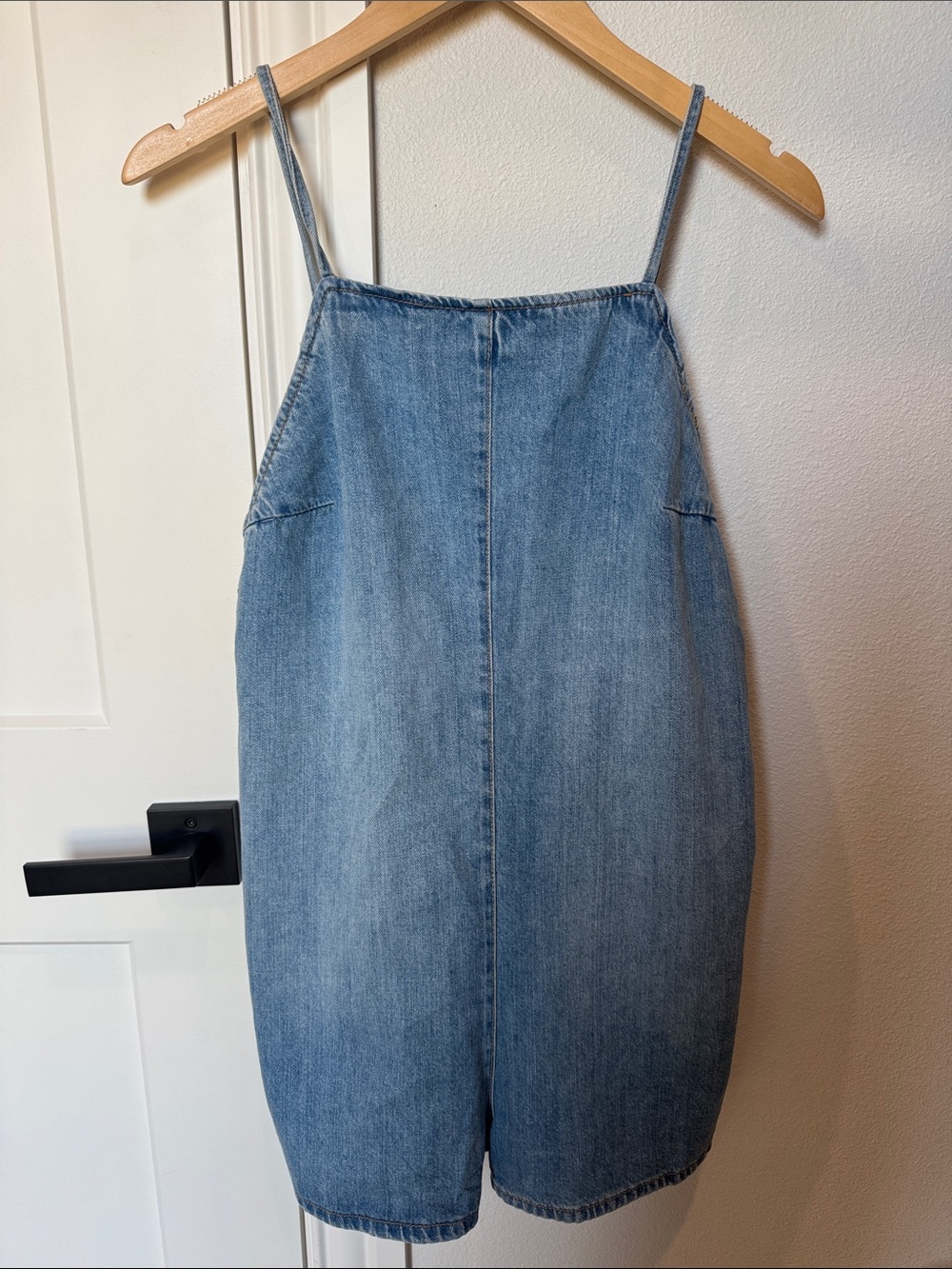 Zara Light Blue Denim Overall Romper
